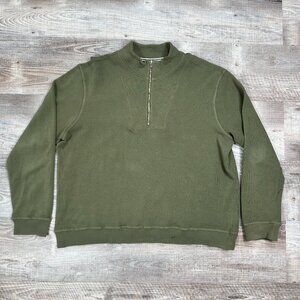 American Giant Men’s French Rib Half Zip Artichoke Color Sweatshirt Size XXL